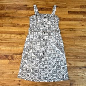 🎤🎉 Cute and Classic Ann Taylor Tile Pattern Peplum Dress Sz 10